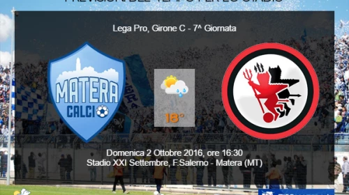 CALCIO - Il Meteo per Matera vs Foggia del 2 Ottobre 2016